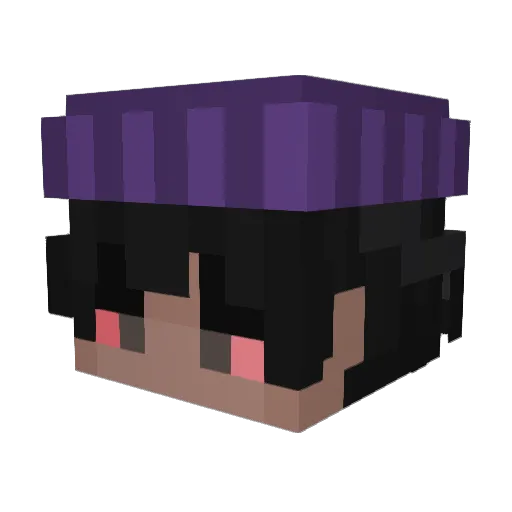 Rokutis2 Minecraft avatar head, 3D render