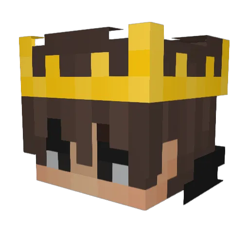 Rokyou Minecraft avatar head, 3D render
