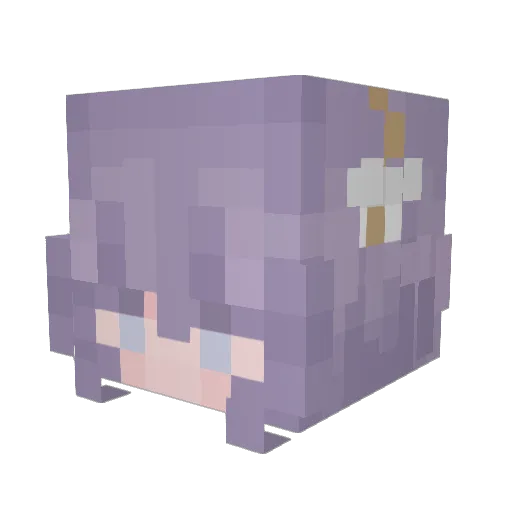 RolaTwT Minecraft avatar head, 3D render