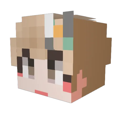 Rolan_Hwooo Minecraft avatar head, 3D render