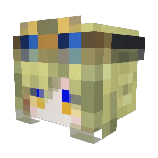 RolandK3 Minecraft avatar head, 3D render