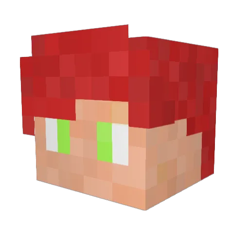 Roland_3D Minecraft avatar head, 3D render