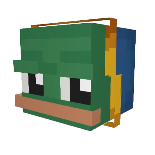 RoleWeird Minecraft avatar head, 3D render