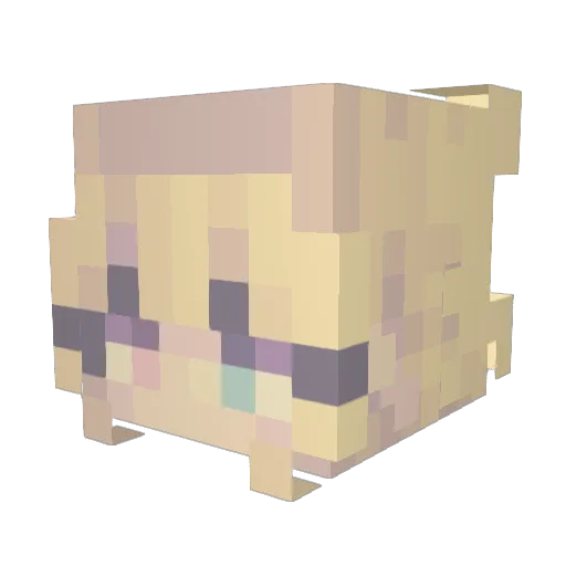 Rolefant Minecraft avatar head, 3D render
