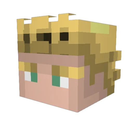 Roleplayer12345 Minecraft avatar head, 3D render
