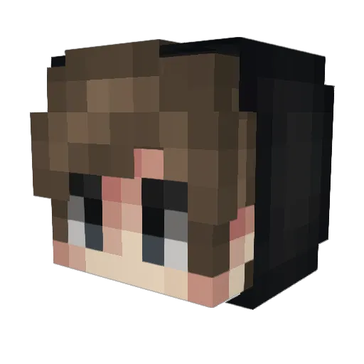 RoliRock Minecraft avatar head, 3D render