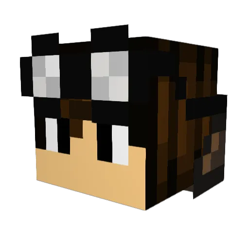 Rolie098 Minecraft avatar head, 3D render