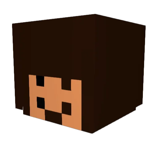 Rolisso Minecraft avatar head, 3D render