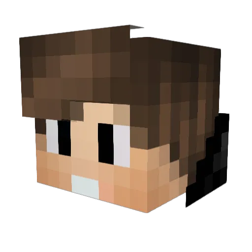 RolixRedstone Minecraft avatar head, 3D render