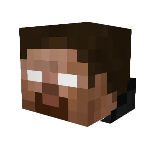 Rollat55 Minecraft avatar head, 3D render