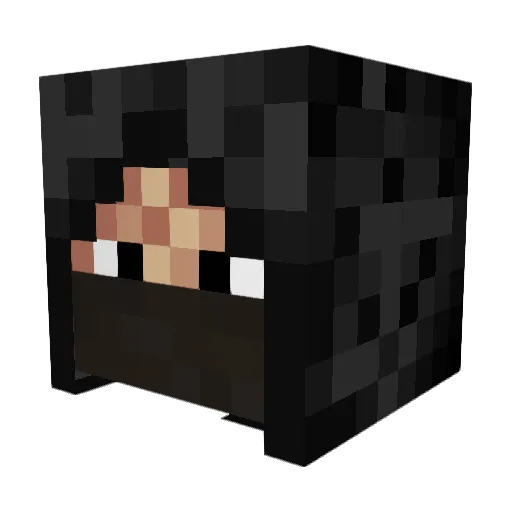 Rollato Minecraft avatar head, 3D render