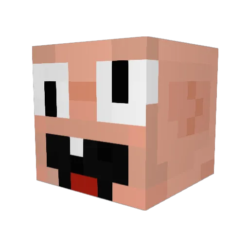 RollerMoller Minecraft avatar head, 3D render