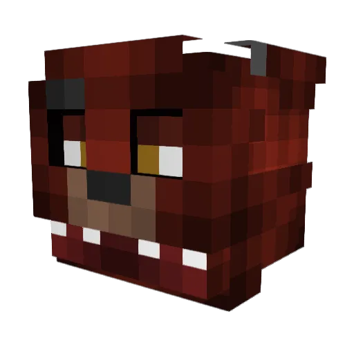 Rollerdisco Minecraft avatar head, 3D render