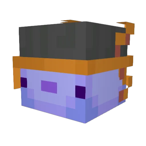 Rollerism Minecraft avatar head, 3D render