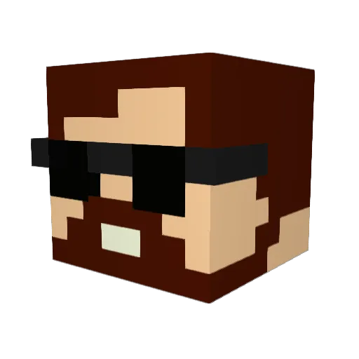 RollinBlox Minecraft avatar head, 3D render