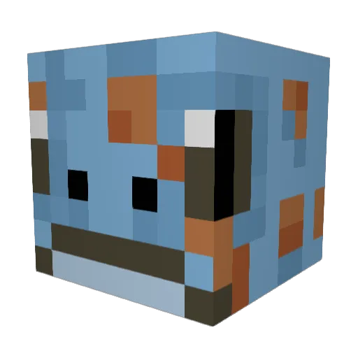 RollingPaper Minecraft avatar head, 3D render