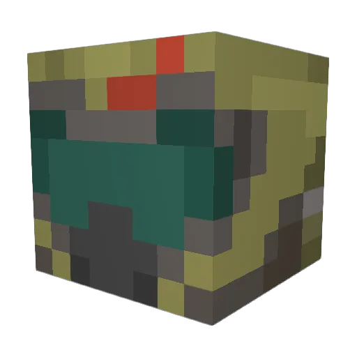 Rolliony Minecraft avatar head, 3D render