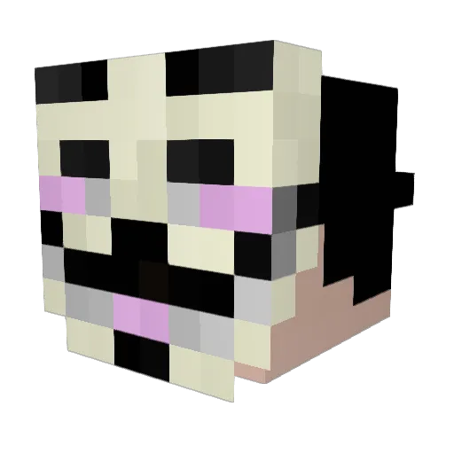 Rollix Minecraft avatar head, 3D render