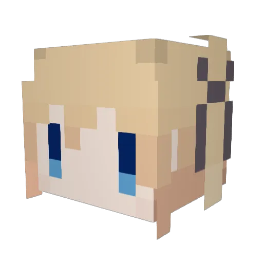 Rolltaso Minecraft avatar head, 3D render