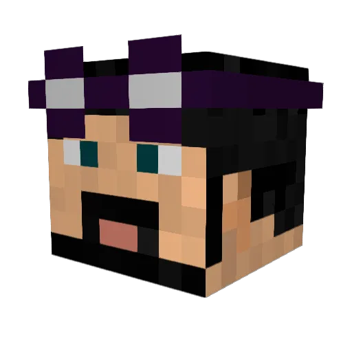 Rollupo Minecraft avatar head, 3D render