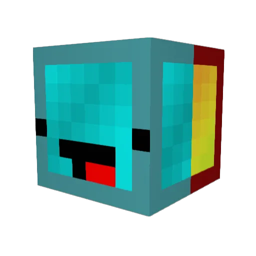 Rolly38 Minecraft avatar head, 3D render