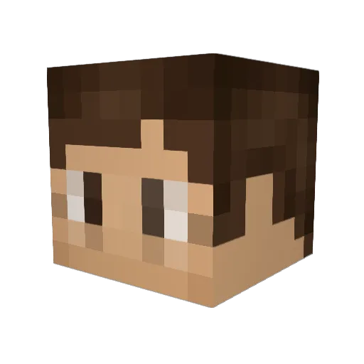 Rolo555999 Minecraft avatar head, 3D render