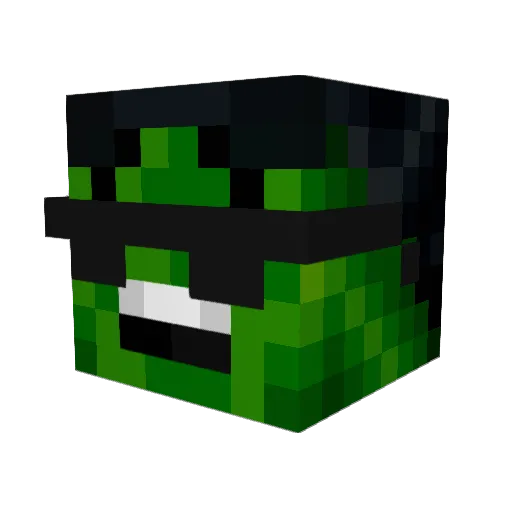 Roloed Minecraft avatar head, 3D render