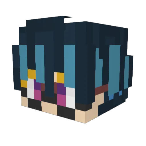 Rolsito Minecraft avatar head, 3D render