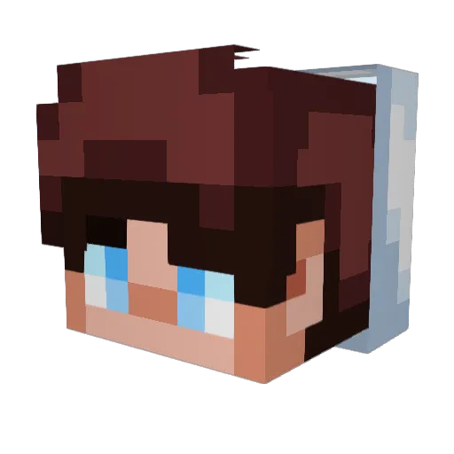 Rom1k Minecraft avatar head, 3D render