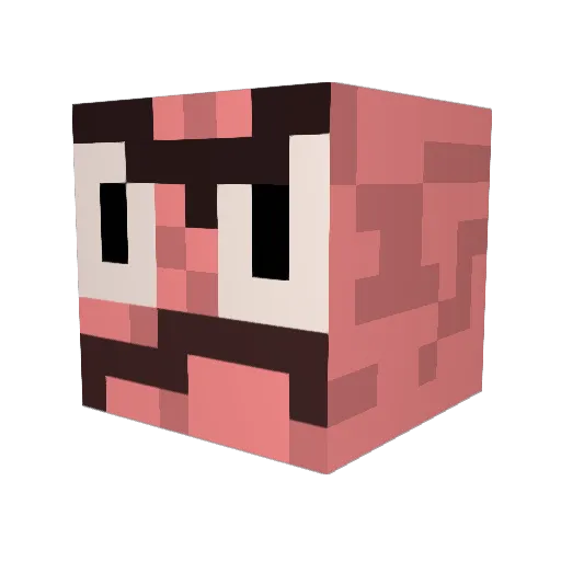 Rom1tka Minecraft avatar head, 3D render