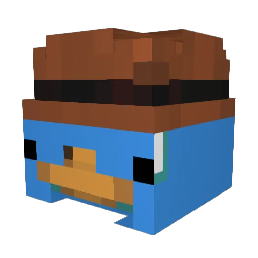 Rom22eo Minecraft avatar head, 3D render