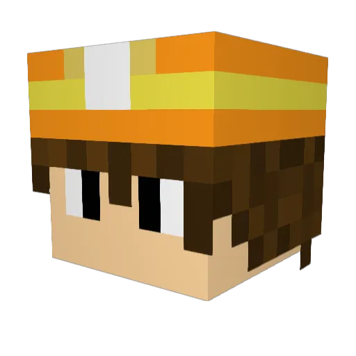 RomG18 Minecraft avatar head, 3D render