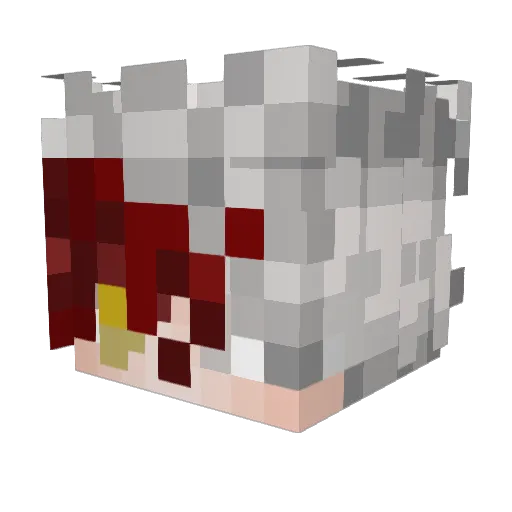 Roma7T Minecraft avatar head, 3D render