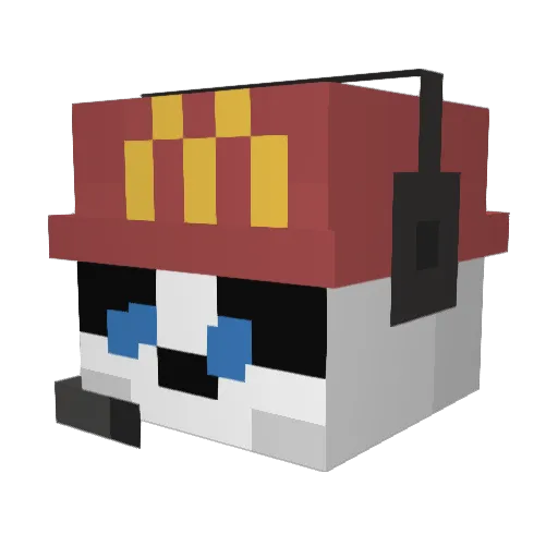 RomaDaKing Minecraft avatar head, 3D render