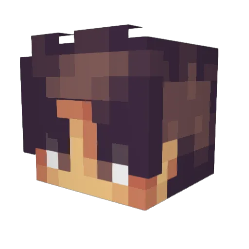 RomaGriefs Minecraft avatar head, 3D render