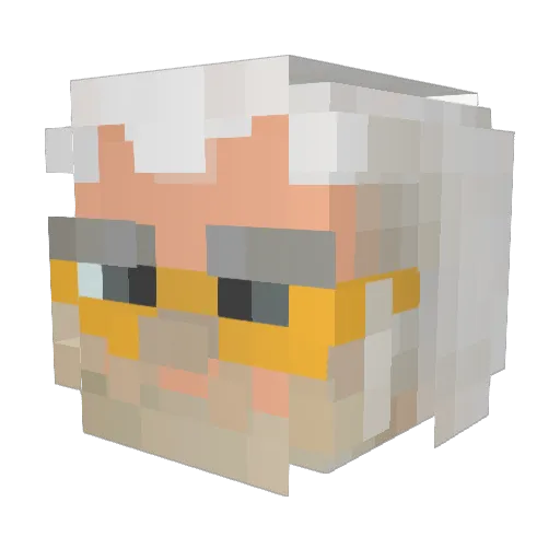 Romackin Minecraft avatar head, 3D render