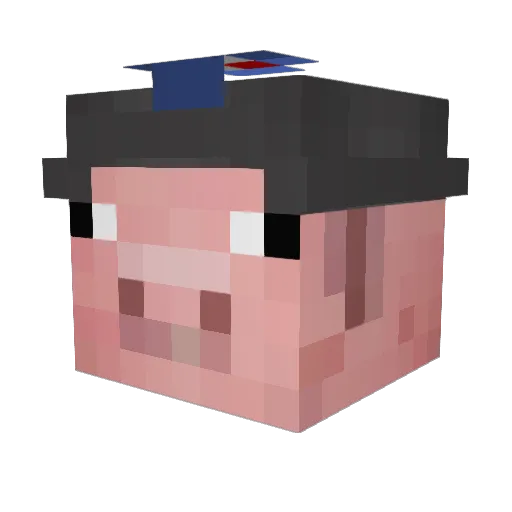 Romain34480 Minecraft avatar head, 3D render
