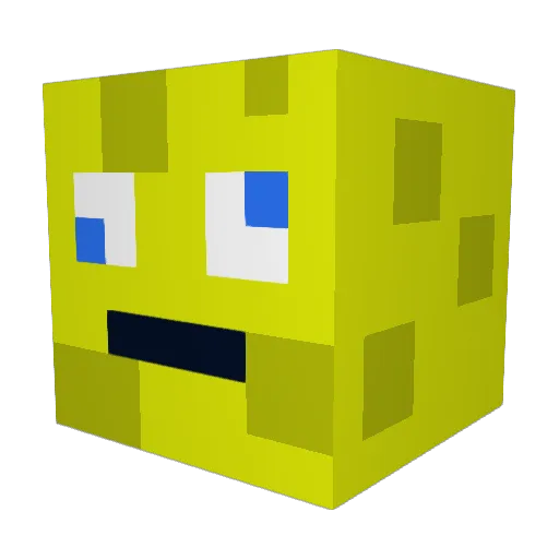 RomainHQ Minecraft avatar head, 3D render