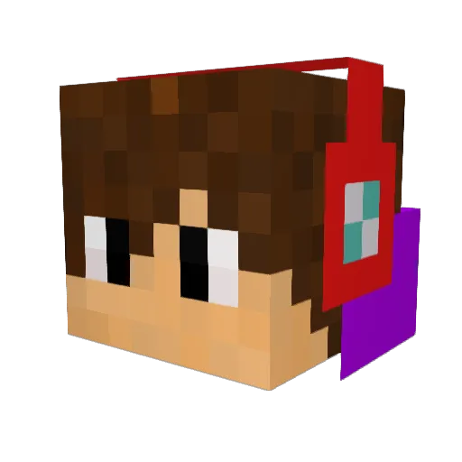 Romainfr8 Minecraft avatar head, 3D render