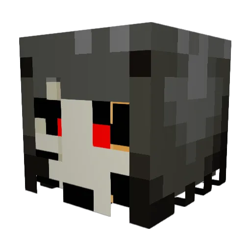 Romaji20 Minecraft avatar head, 3D render