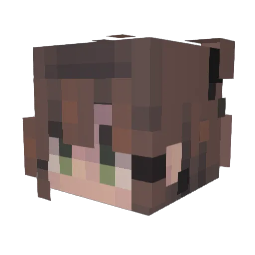 Roman12572 Minecraft avatar head, 3D render