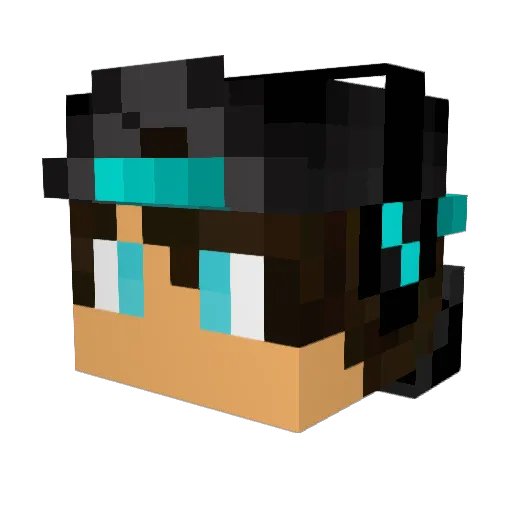 RomanLego06 Minecraft avatar head, 3D render