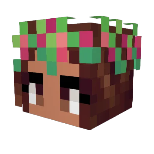 RomanRC02 Minecraft avatar head, 3D render
