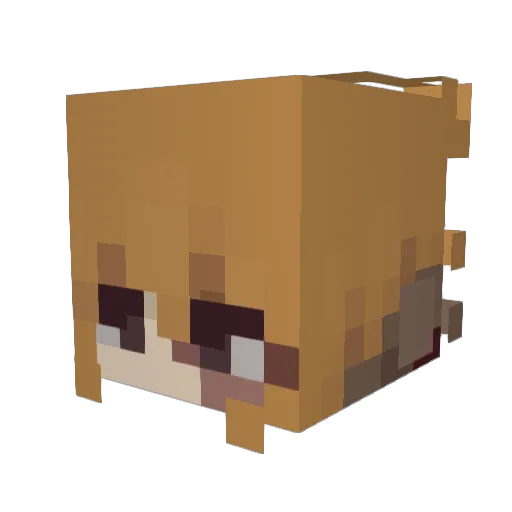 RomanSedov Minecraft avatar head, 3D render