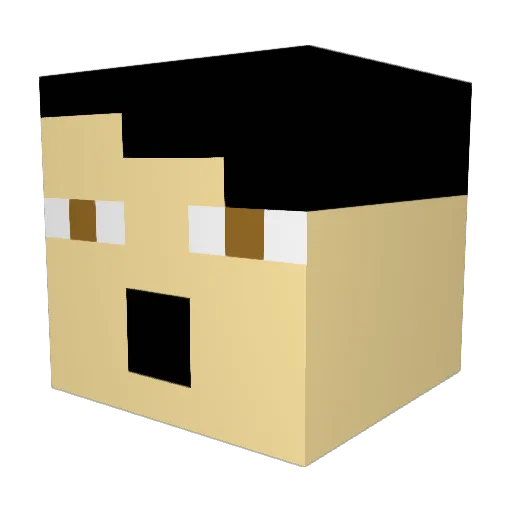 RomanTeeka Minecraft avatar head, 3D render
