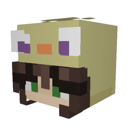 RomanaYourMom Minecraft avatar head, 3D render