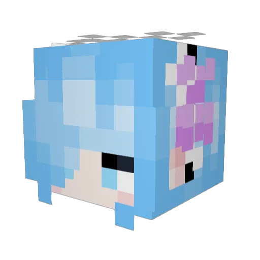 Romanchas Minecraft avatar head, 3D render