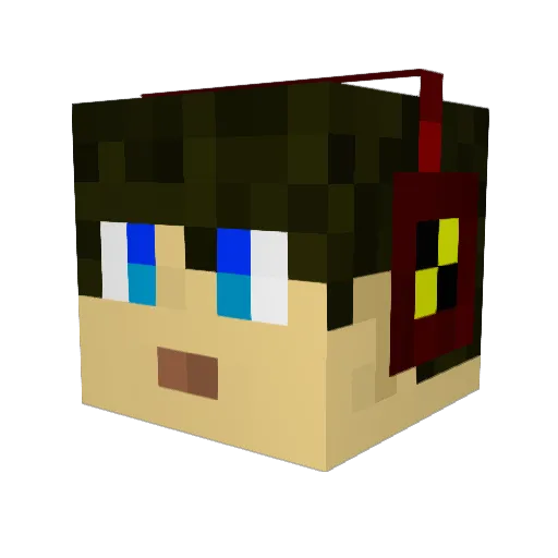 Romancin Minecraft avatar head, 3D render
