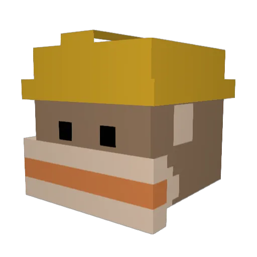 Romandtt Minecraft avatar head, 3D render