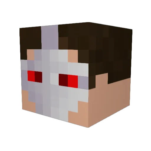 Romani_f Minecraft avatar head, 3D render